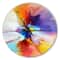 Designart Multicolored Creative Flower Farmhouse Wall Clock